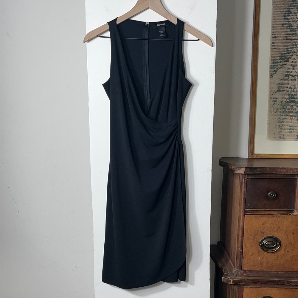 Express Black Asymmetrical Dress
